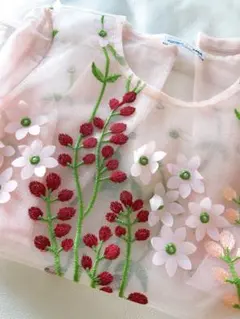 ZARA 長袖 刺繍 シャツ