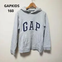 ギャップ キッズ　ビッグロゴ　グレー　パーカー　フード付き　xxl　160cm