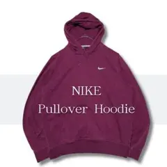 NIKE ボルドー プルオーバーパーカー L スウォッシュ