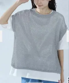 ONIGIRI メッシュニットベスト グレー　tシャツ セット ！