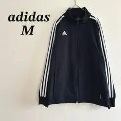 adidas ジャージ上 M 黒白 トラックジャケット 3本線 美シルエット