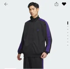 adidas ジャージ ブラック/パープル
