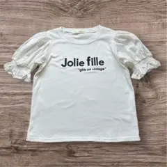 【美品】Lily Brown リリーブラウン パフスリーブ 異素材　Tシャツのサムネイル