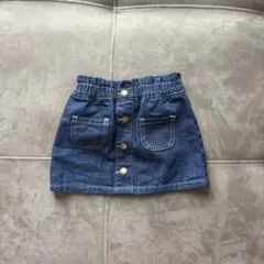 デニム ボタン付きスカート