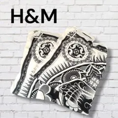 エイチアンドエム　大判ストール　幾何学模様 スカーフ　秋　春