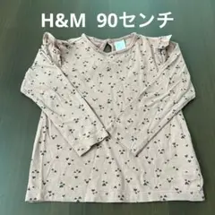 長袖Tシャツ　H&M 90センチ ピンク　ハート