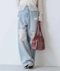【新品】Kastane レースデニムパンツ