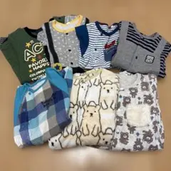 ベビーロンパース 50-70サイズ　7点セット+肌着70サイズ