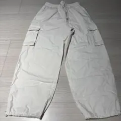 GU カーゴパンツ ホワイト Lサイズ ワイドパンツ