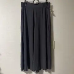 topvalue トップバリュ　ワイドパンツ　スカーチョ　チャコール　L