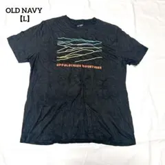 OLD NAVY 【L】Tシャツ 半袖　ブラック　黒　英字プリント　古着