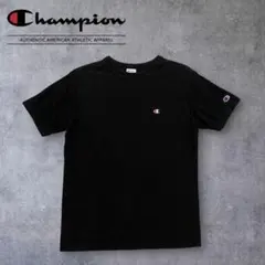 Champion チャンピオン Tシャツ M ブラック ワンポイント 刺繍ロゴのサムネイル
