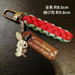 ㉕ハロウィン 面白チャーム スカル 骸骨 ウサギチャーム パラコードキーホルダー