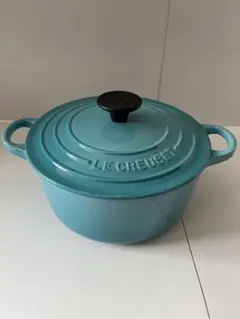 【美品】ル・クルーゼ ココット　ロンド 18cm カリビアンブルー Amazon.co.jp: ル・クルーゼ(Le Creuset) 鋳物 ホーロー 鍋