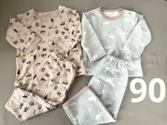 値下げ！【2枚セット】キルトパジャマ 90サイズ　女の子