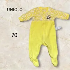 UNIQLO ユニクロ　70 ロンパース　フリース　くまのプーさん　イエロー
