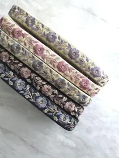 インド刺繍リボン 全色セット/5種 各1.5ｍ
