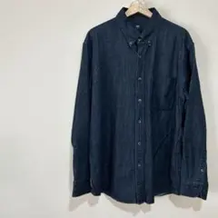 UNIQLO デニムシャツ ネイビー XL