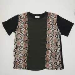 EVRIS パイソン柄切替 半袖Tシャツ Fサイズのサムネイル
