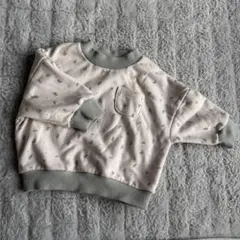 アプレレクール　花柄トレーナー クリームピンク　80 スウェット　ベビー服