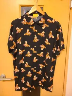 ティガー柄 半袖シャツ 黒