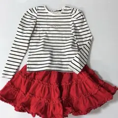 kate spade ボーダーカットソー　メゾピアノ スカートのセット 130