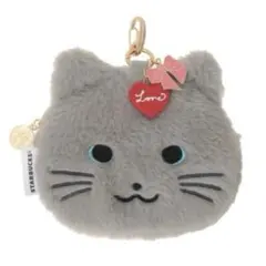 【匿名配送】スタバ バレンタイン 2026 ファーポーチキャット ポーチ 猫