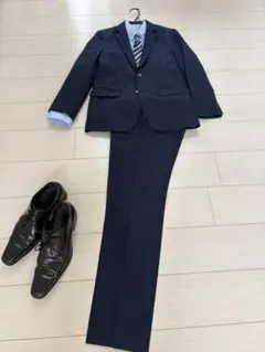 GLAZOSフォーマルスーツ　QUNTSTYLEシャツ、ネクタイセット M