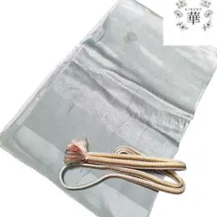 新4 華 帯揚げ 帯締め セット 緑 紫 グラデーション