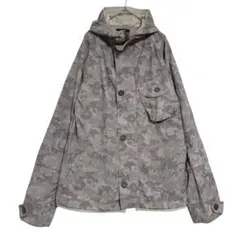 グラニフ　フルジップ 迷彩ジャケット　グレー　Sのサムネイル