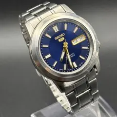 【美品】SEIKO 5 セイコー5 7S26-02W0 自動巻き ネイビー 稼働のサムネイル