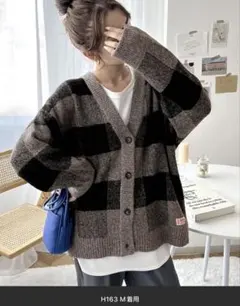 《JaVaコラボ》ふんわり触感アルパカライクオーバーサイズ ニットカーディガン