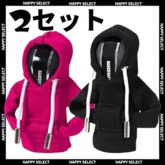 シフトノブ カバー MT パーカー 車 アクセサリーレバー 黒ピンクまとめセットのサムネイル