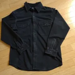UNIQLO ジャージーオーバーシャツ Mサイズ ブラック