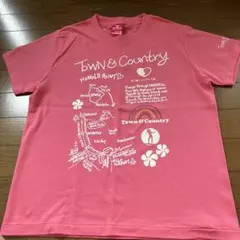 【新品未使用】タウン&カントリー　半袖Tシャツ　ピンク　両面柄ありのサムネイル