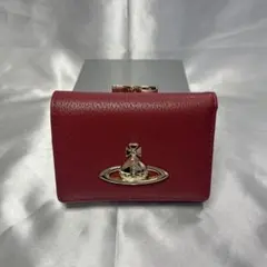 新品 Vivienne Westwood 赤 レッド 金オーブ 三つ折り財布