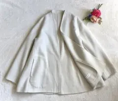 ウール ノーカラージャケット