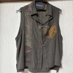 Yufu Craft リネンノースリーブベスト