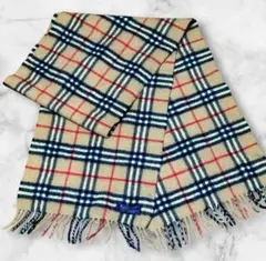 【美品】Burberry バーバリー ノバチェック ウールマフラー 英国製