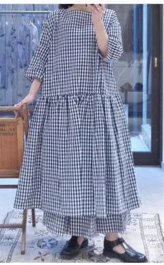超美品！apuntob チェック柄 ロングワンピース 2025年最新】apuntob ロングワンピースの人気アイテム - メルカリ