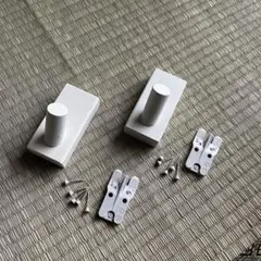 無印良品 壁に付けられる家具フック ライトグレー 2点セット