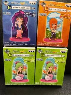ワンピース　ガールズコレクション　フィギュア ４体　しおり 付き