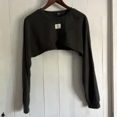 Dazy クロップドトレーナー Lサイズ ダークグレー