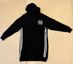 ジェニー　JENNI 裏起毛パーカーワンピース　160 黒