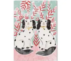 foo dogs 狛犬ちゃんのアート【額装】シャードッグ