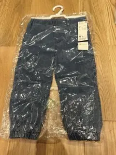 ユニクロ　ストレッチデニム　ウォームイージーパンツ　裏フリース　ボトムス 90