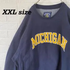 90s 超オーバーサイズカレッジロゴスウェット　リバースウィーブ　ミシガン大学