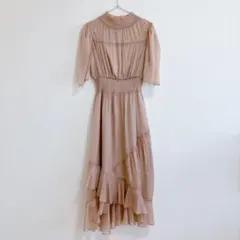 お値下げの品✧ ベージュ 結婚式 パーティードレス アサクラ