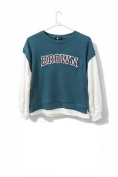 BROWNロゴ入りグリーントレーナー