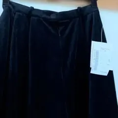 ブラックベルベットワイドパンツ